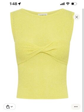Twist-Front Tank Top in Lemon